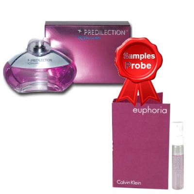 Paris Bleu Predilection Dreams - Eau de Parfum fur Frauen 100 ml, Perfume Sample Spray Calvin Klein Euphoria 1,2 ml